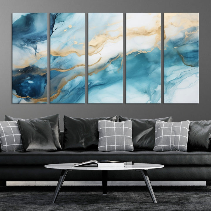 Extra Large Modern Abstract Painting Marble Wall Art Canvas Print for Home Decor