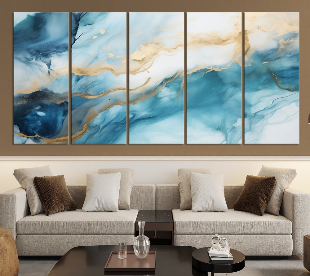 Extra Large Modern Abstract Painting Marble Wall Art Canvas Print for Home Decor