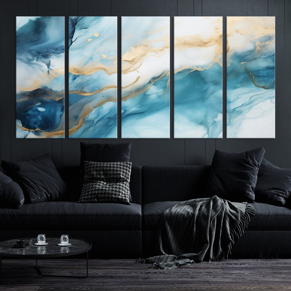 Extra Large Modern Abstract Painting Marble Wall Art Canvas Print for Home Decor