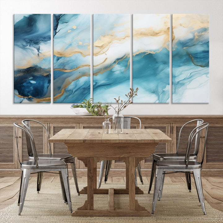 Extra Large Modern Abstract Painting Marble Wall Art Canvas Print for Home Decor