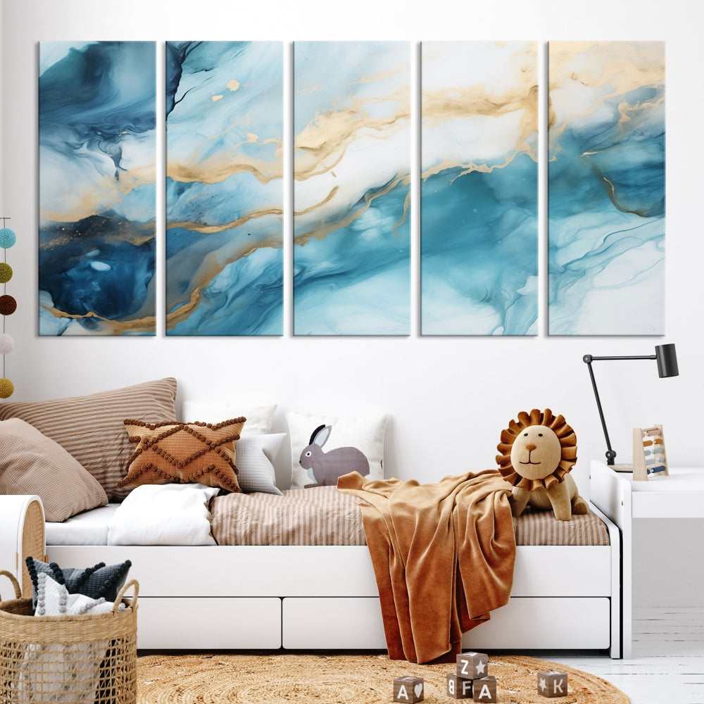 Extra Large Modern Abstract Painting Marble Wall Art Canvas Print for Home Decor