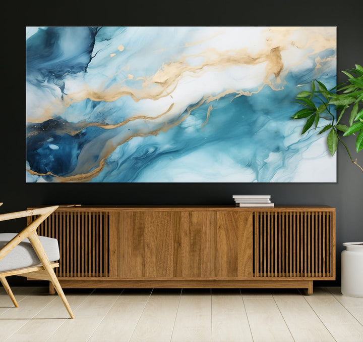 Extra Large Modern Abstract Painting Marble Wall Art Canvas Print for Home Decor