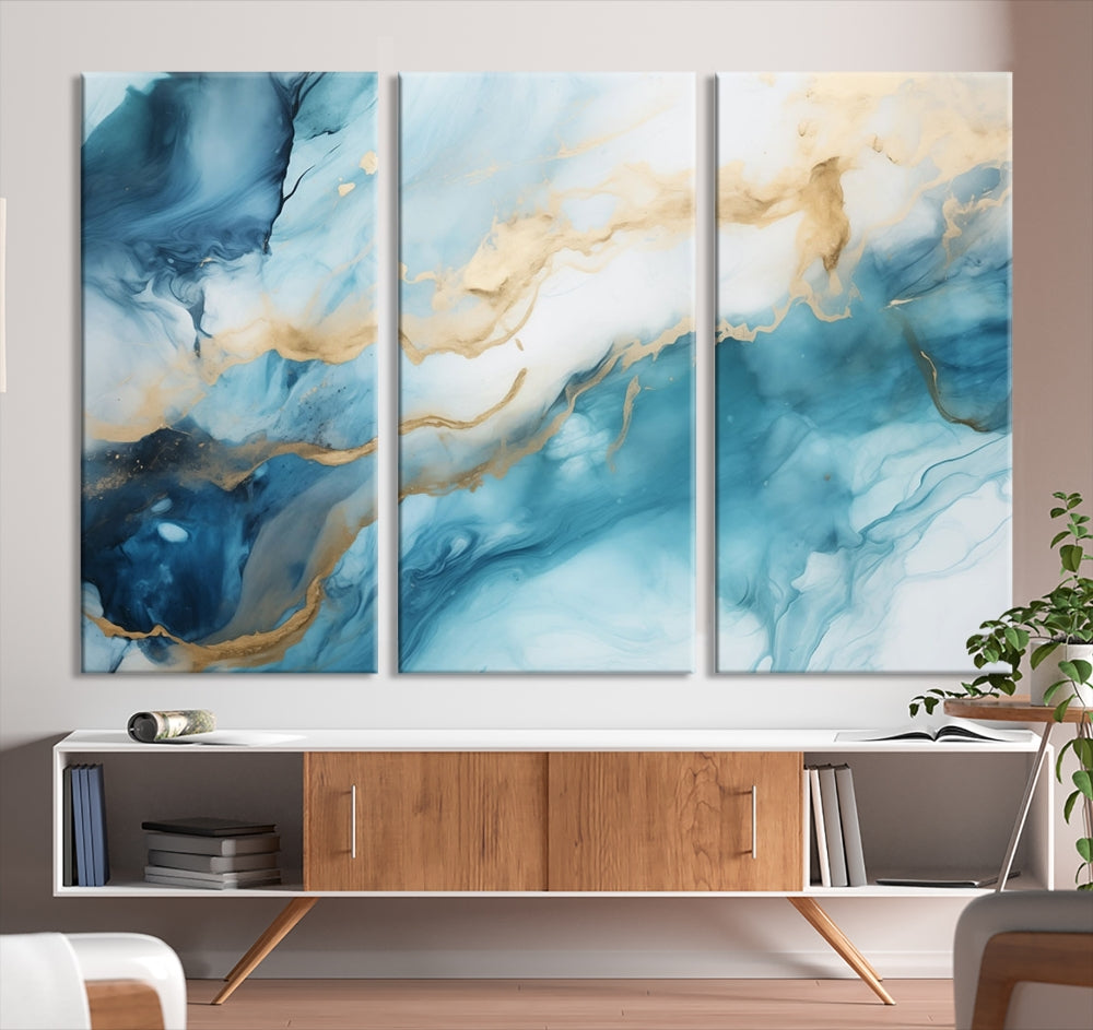 Extra Large Modern Abstract Painting Marble Wall Art Canvas Print for Home Decor