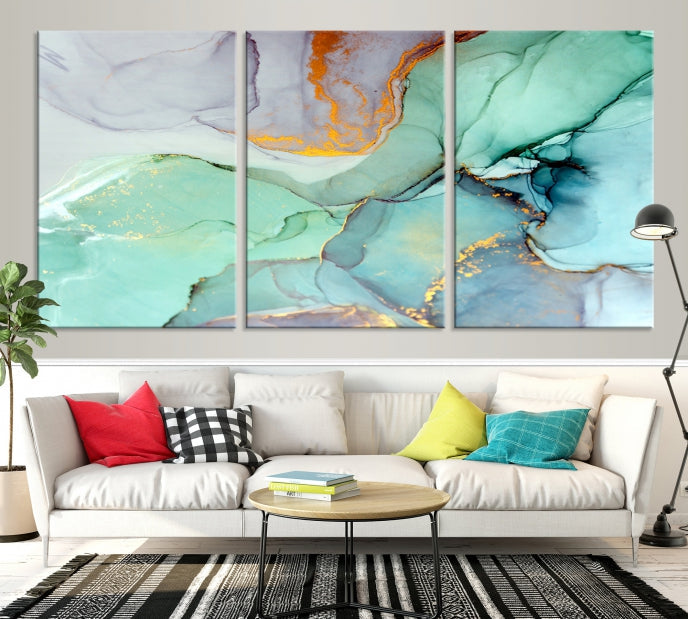 Extra Large Wall Art Abstract Marble Print Modern Canvas Art