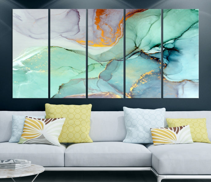 Extra Large Wall Art Abstract Marble Print Modern Canvas Art