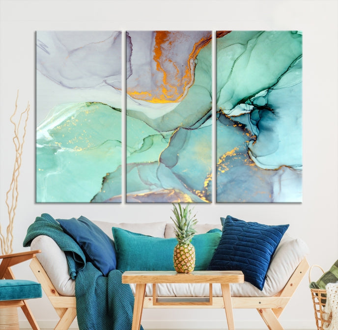 Extra Large Wall Art Abstract Marble Print Modern Canvas Art