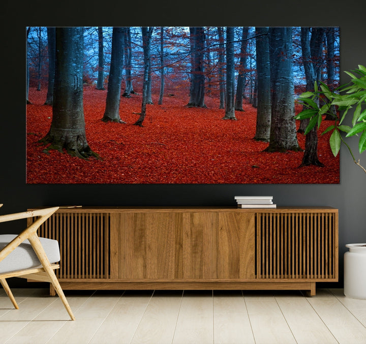 Extra Large Wall Art Autumn Forest Landscape Canvas Art Print