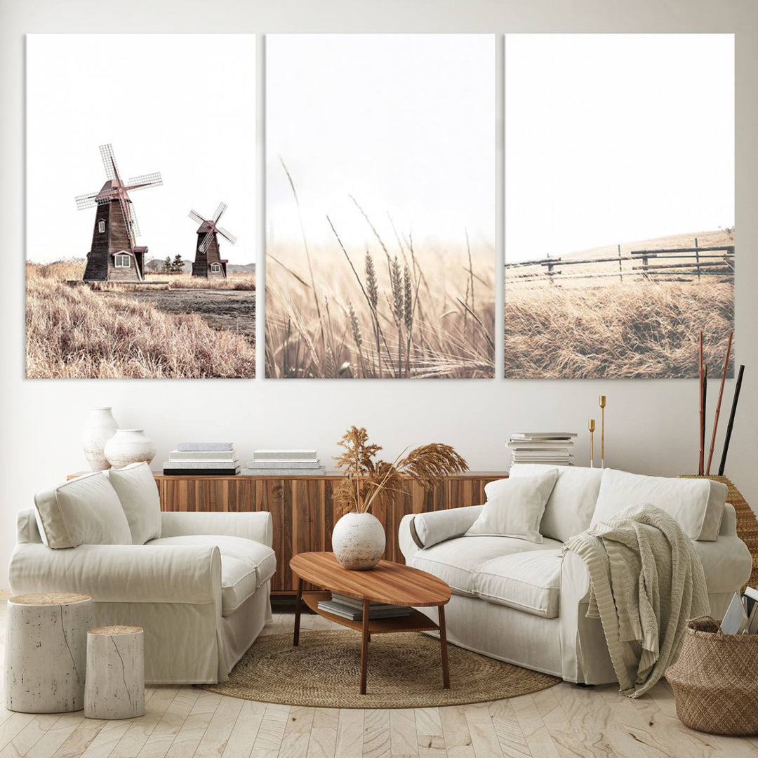 Farm Prints Set, Set of 3 Farmhouse Wall Art, Country House Decor, Barn Print, Wheat Print, Farmhouse Wall Art, Gallery Wall Art, Farm Print