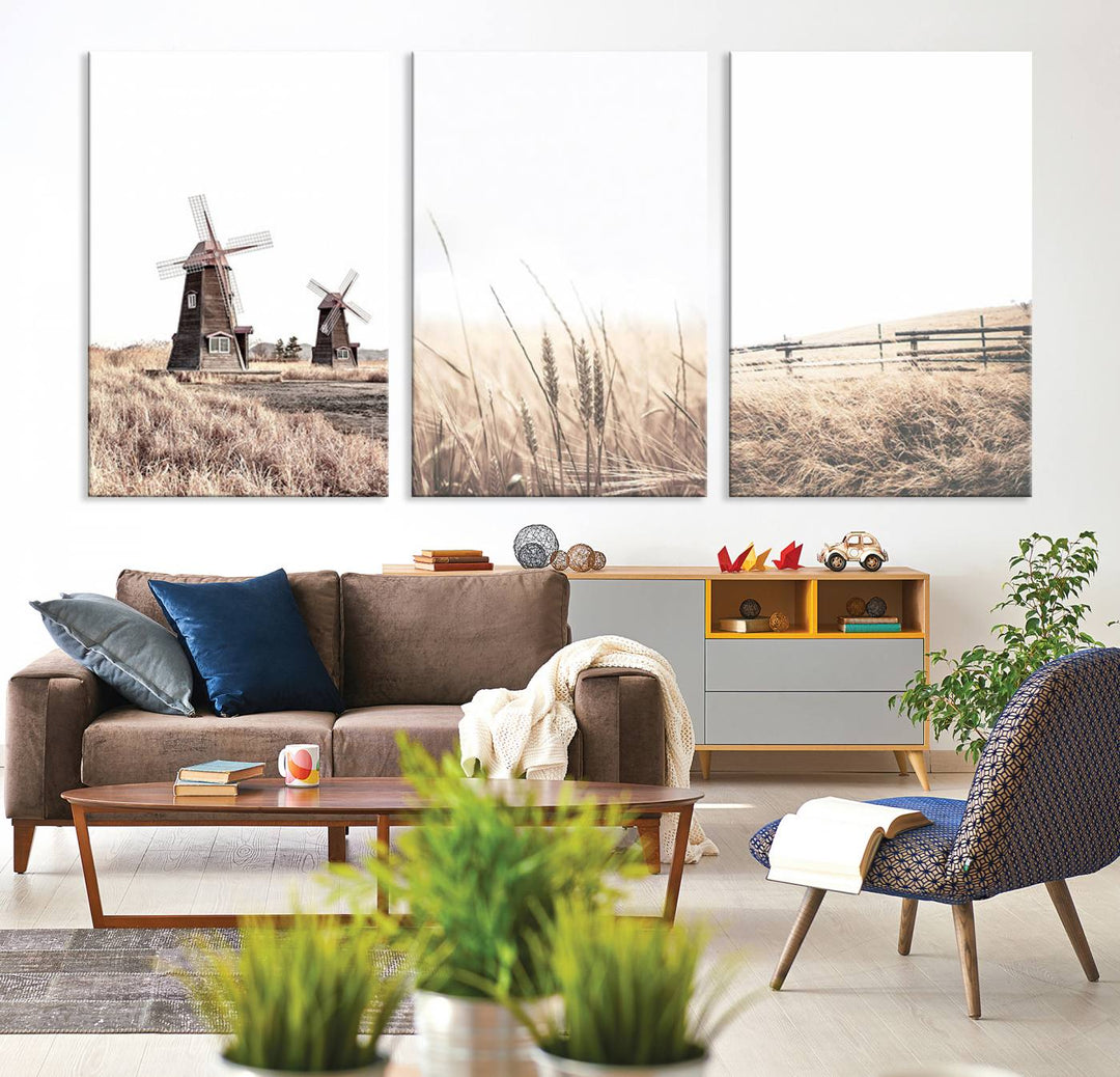 Farm Prints Set, Set of 3 Farmhouse Wall Art, Country House Decor, Barn Print, Wheat Print, Farmhouse Wall Art, Gallery Wall Art, Farm Print