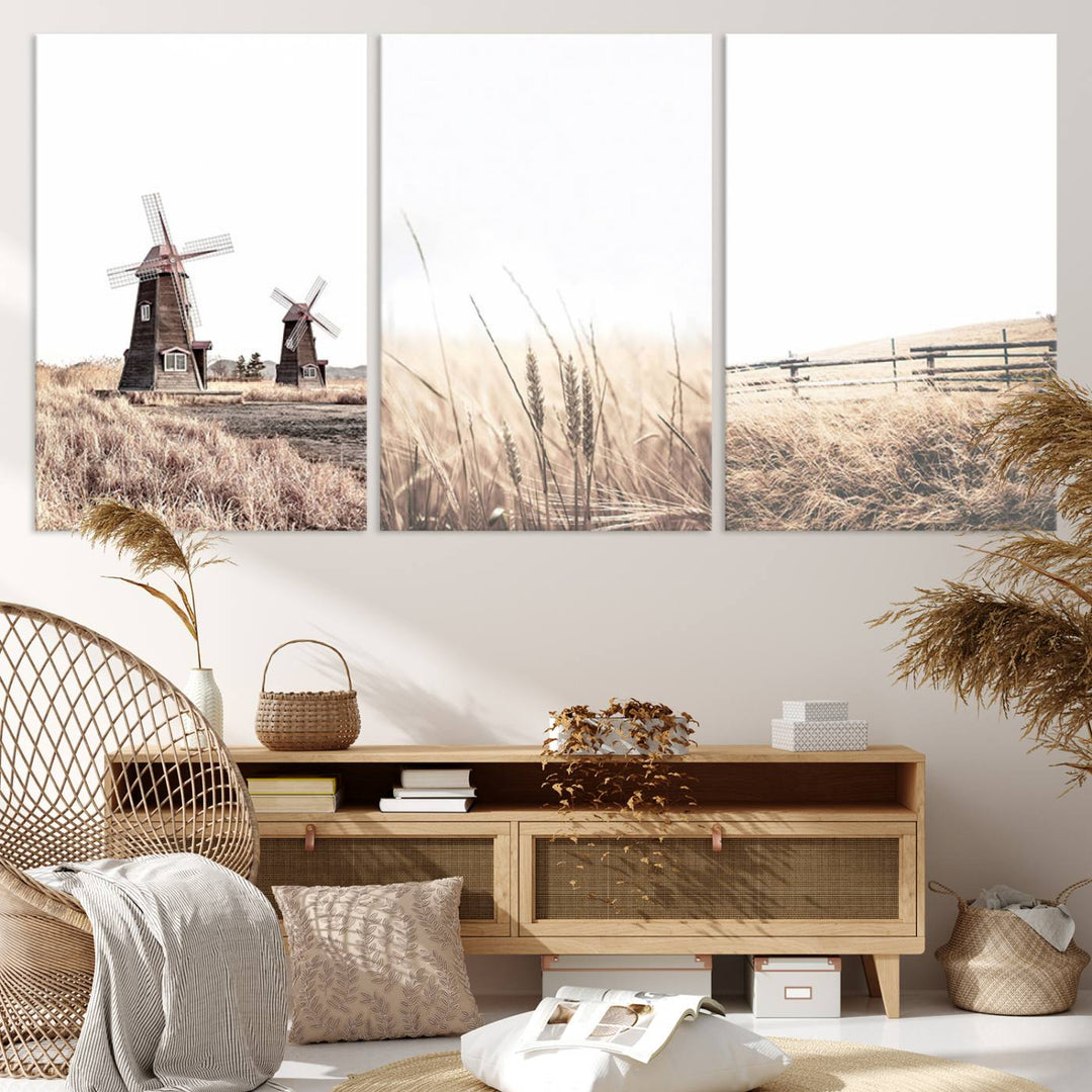 Farm Prints Set, Set of 3 Farmhouse Wall Art, Country House Decor, Barn Print, Wheat Print, Farmhouse Wall Art, Gallery Wall Art, Farm Print