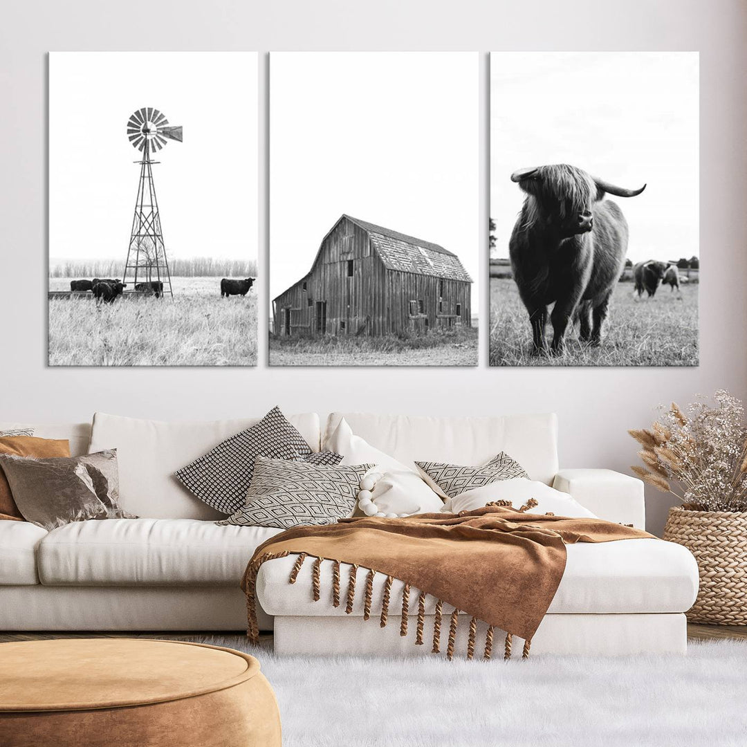 Farmhouse Wall Art Decor Canvas Print