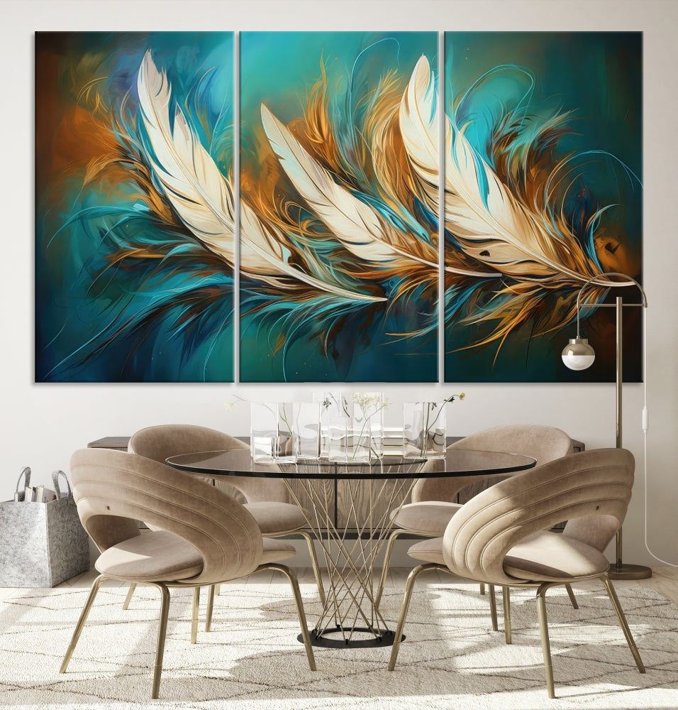 Feathers Abstract Art Print Canvas Wall Decor for Living Room Gift for Moving