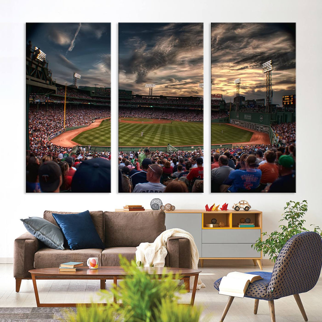 Fenway Park Boston Massachusetts Stadium Wall Art Canvas Print