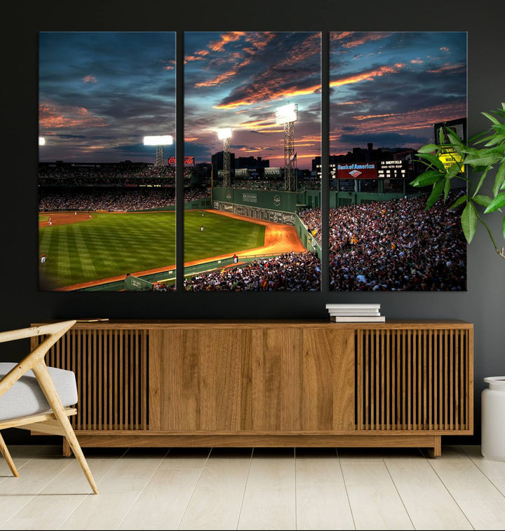 Fenway Park Boston Massachusetts Stadium Wall Art Canvas Print