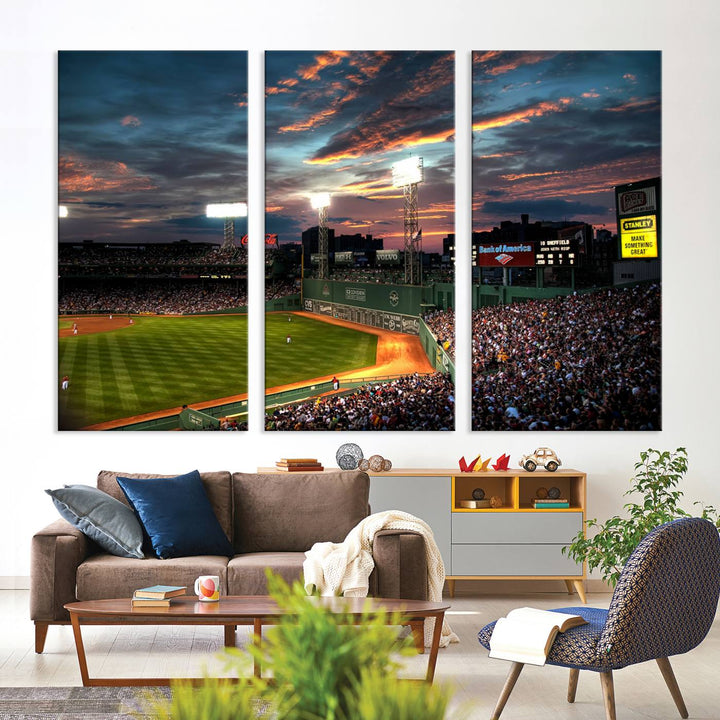 Fenway Park Boston Massachusetts Stadium Wall Art Canvas Print