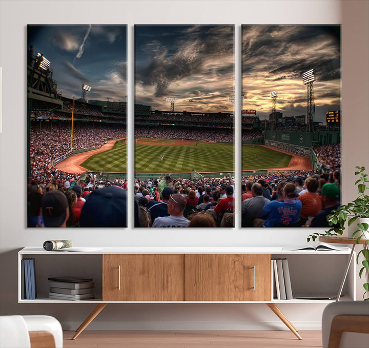 Fenway Park Boston Massachusetts Stadium Wall Art Canvas Print