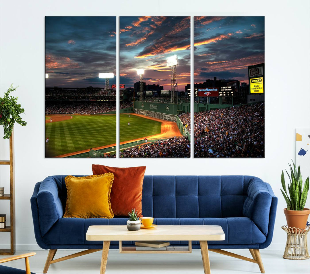 Fenway Park Boston Massachusetts Stadium Wall Art Canvas Print