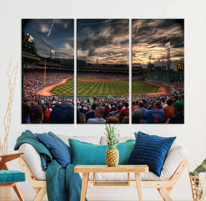 Fenway Park Boston Massachusetts Stadium Wall Art Canvas Print