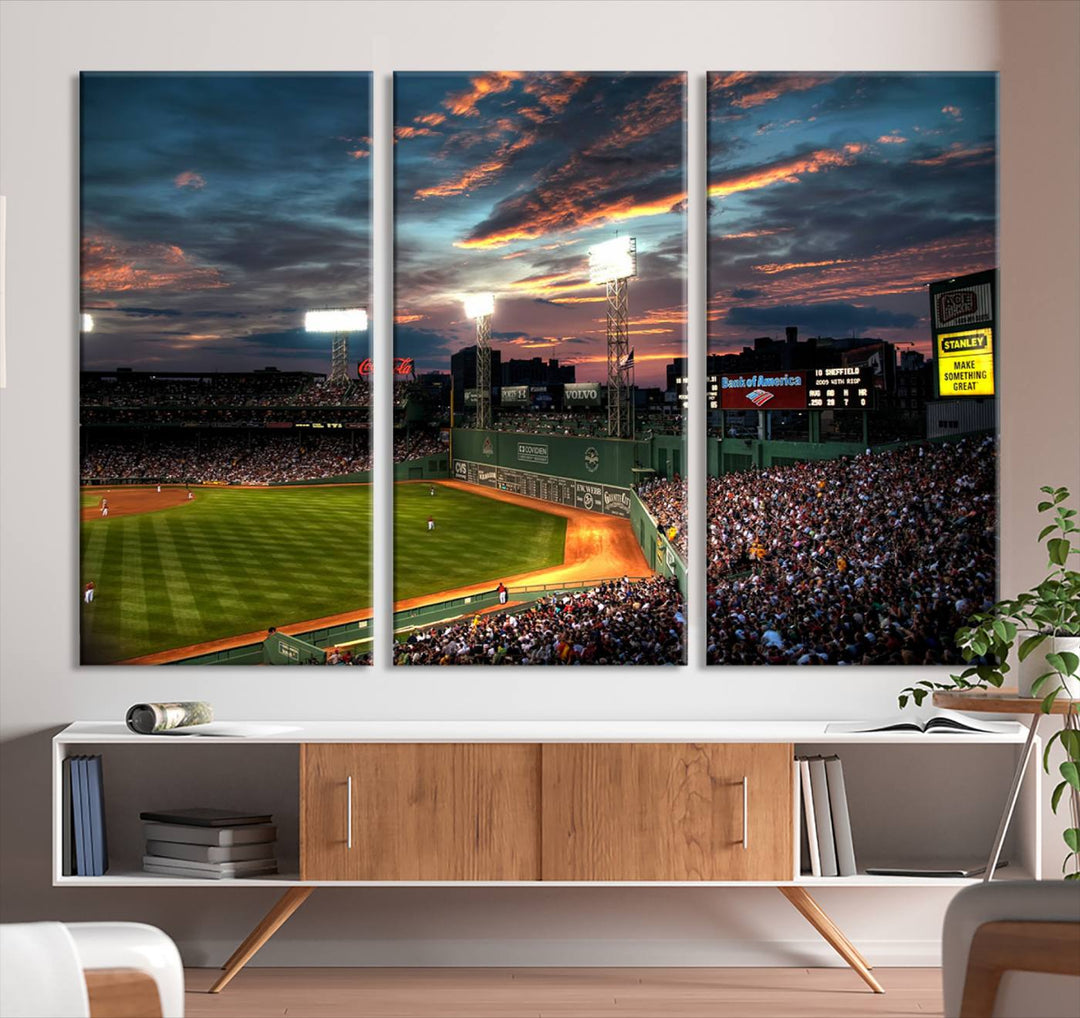 Fenway Park Boston Massachusetts Stadium Wall Art Canvas Print