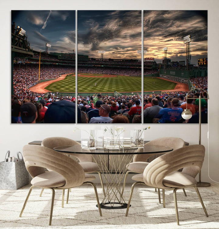 Fenway Park Boston Massachusetts Stadium Wall Art Canvas Print