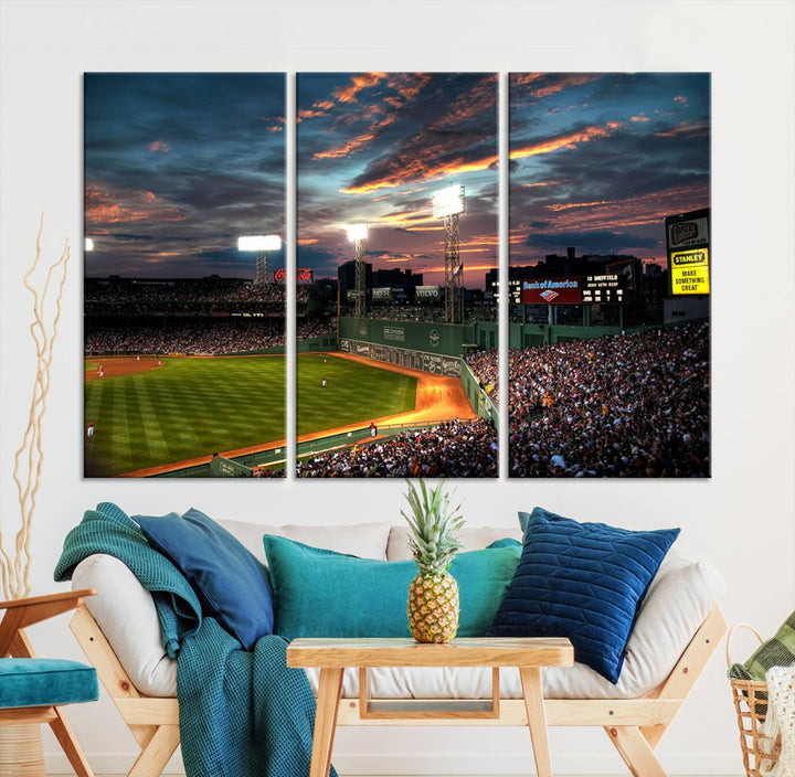 Fenway Park Boston Massachusetts Stadium Wall Art Canvas Print