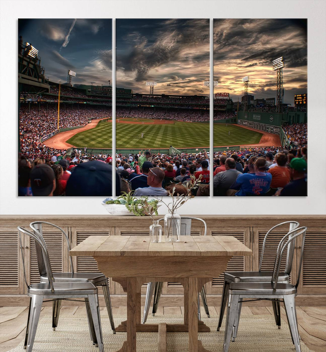 Fenway Park Boston Massachusetts Stadium Wall Art Canvas Print