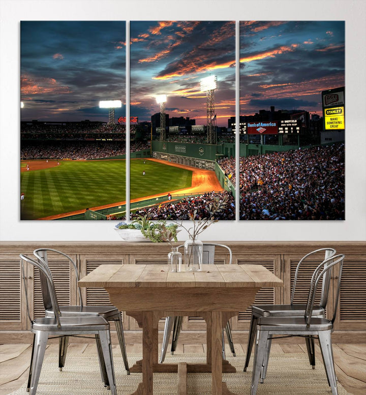 Fenway Park Boston Massachusetts Stadium Wall Art Canvas Print