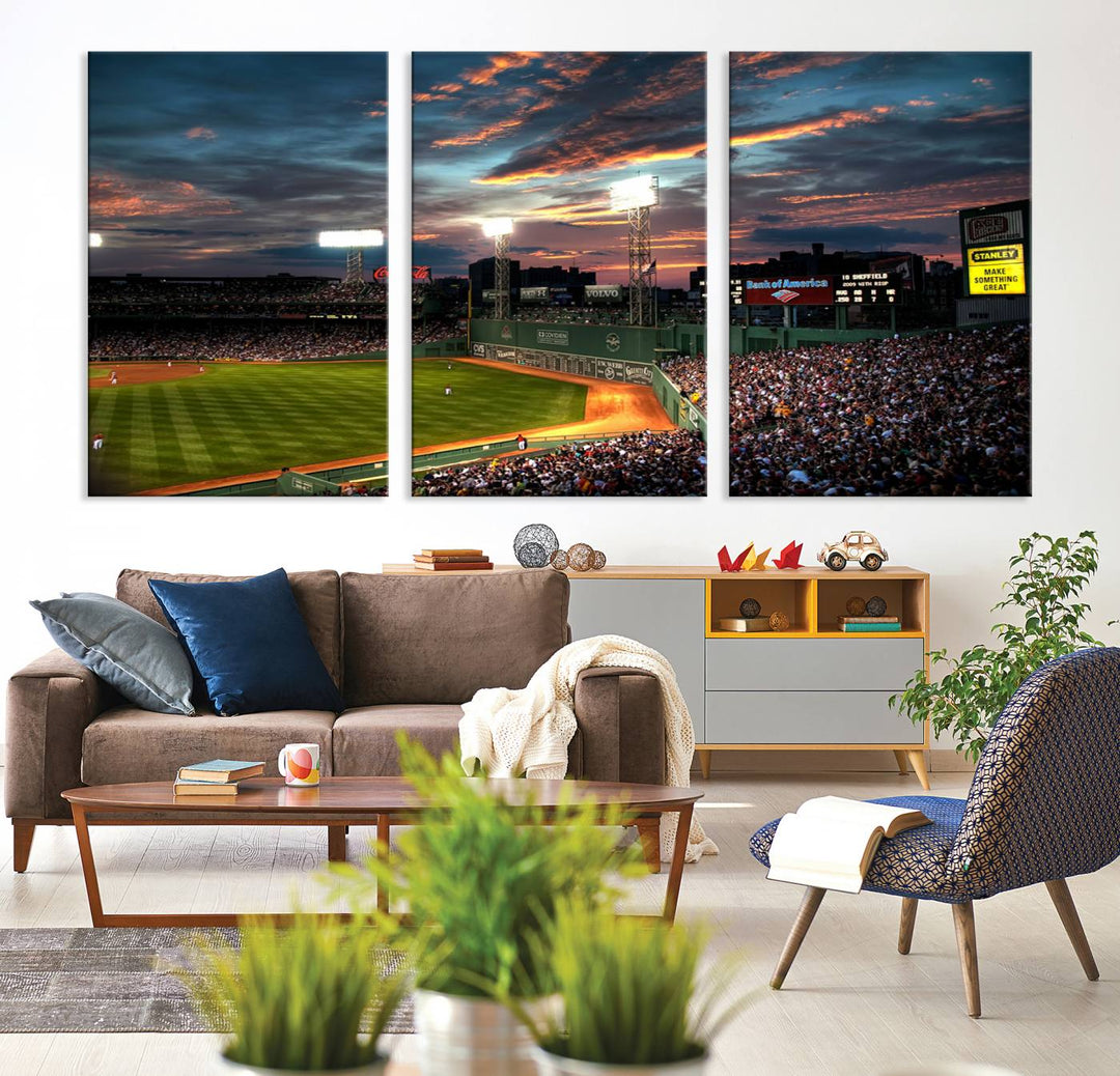 Fenway Park Boston Massachusetts Stadium Wall Art Canvas Print