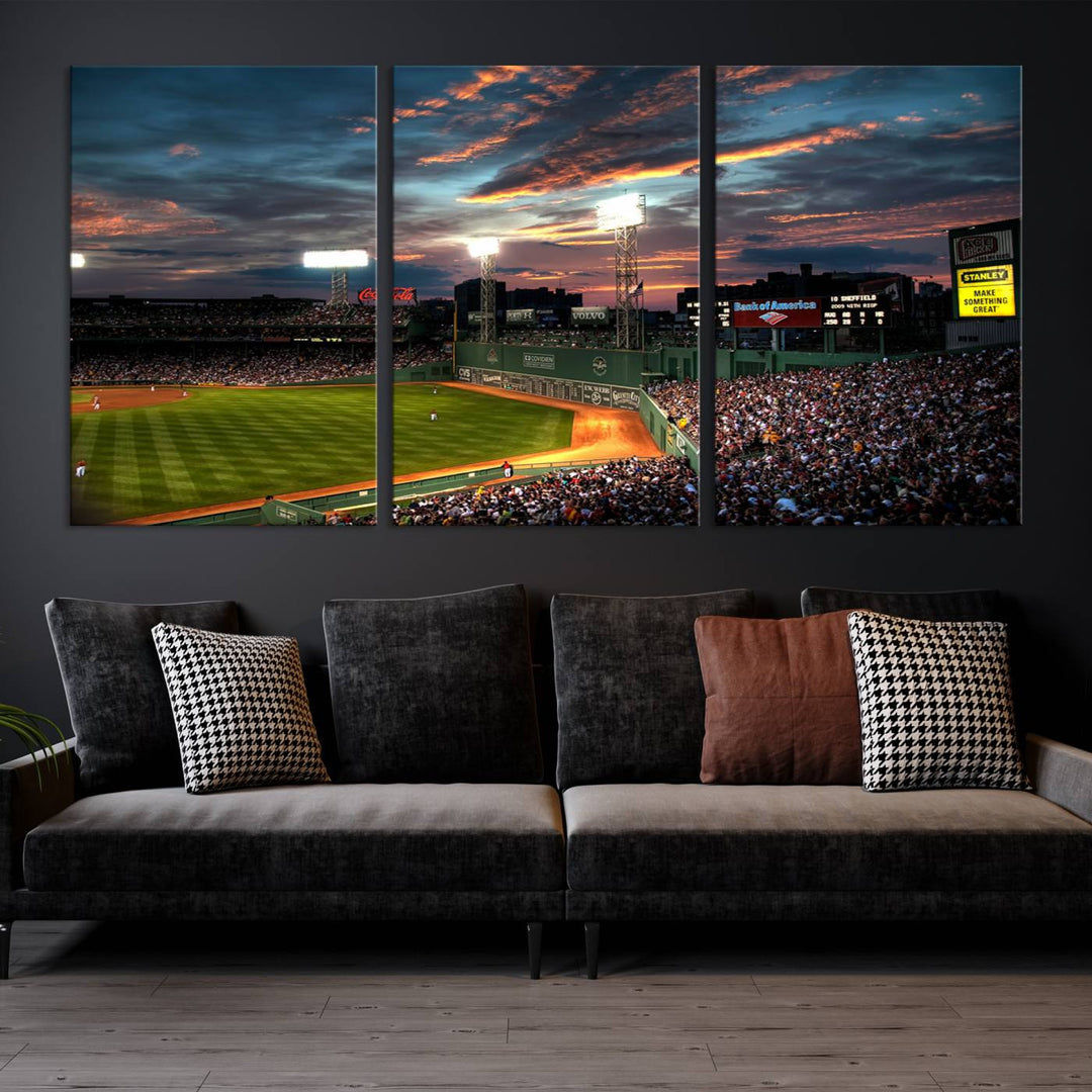 Fenway Park Boston Massachusetts Stadium Wall Art Canvas Print