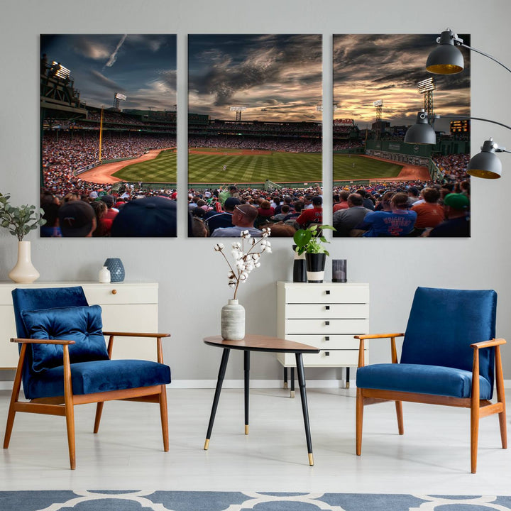 Fenway Park Boston Massachusetts Stadium Wall Art Canvas Print