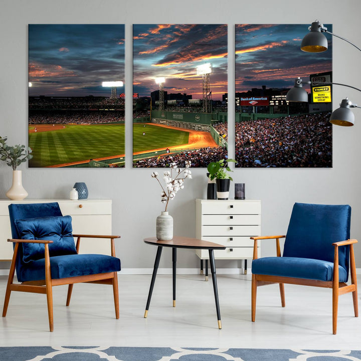 Fenway Park Boston Massachusetts Stadium Wall Art Canvas Print