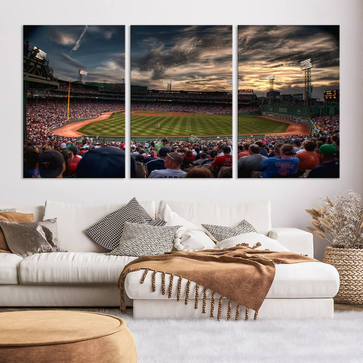 Fenway Park Boston Massachusetts Stadium Wall Art Canvas Print