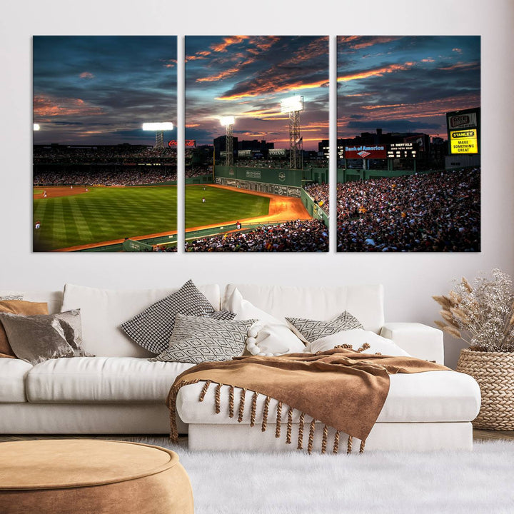 Fenway Park Boston Massachusetts Stadium Wall Art Canvas Print