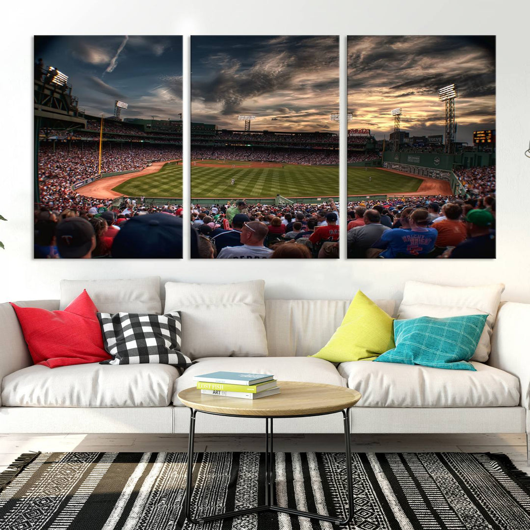 Fenway Park Boston Massachusetts Stadium Wall Art Canvas Print