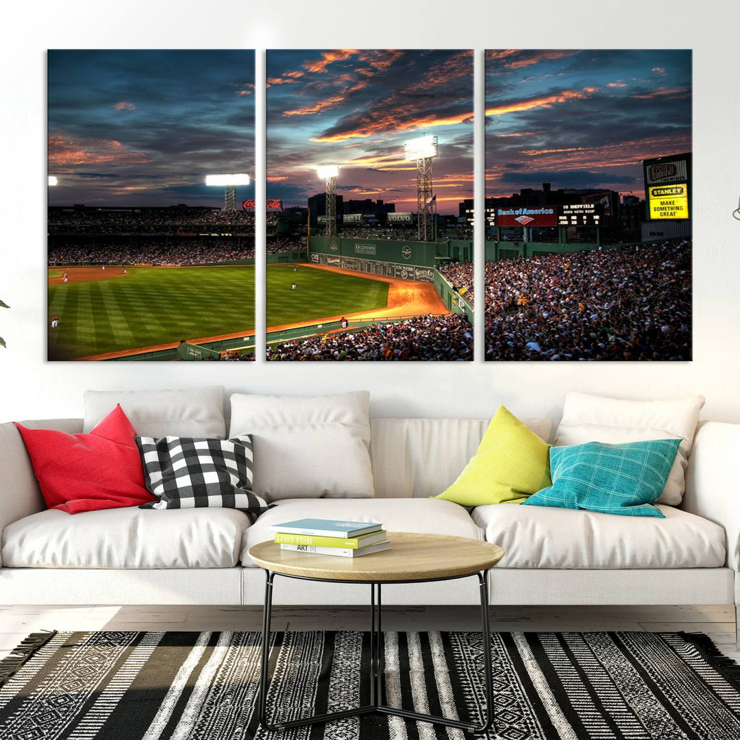 Fenway Park Boston Massachusetts Stadium Wall Art Canvas Print