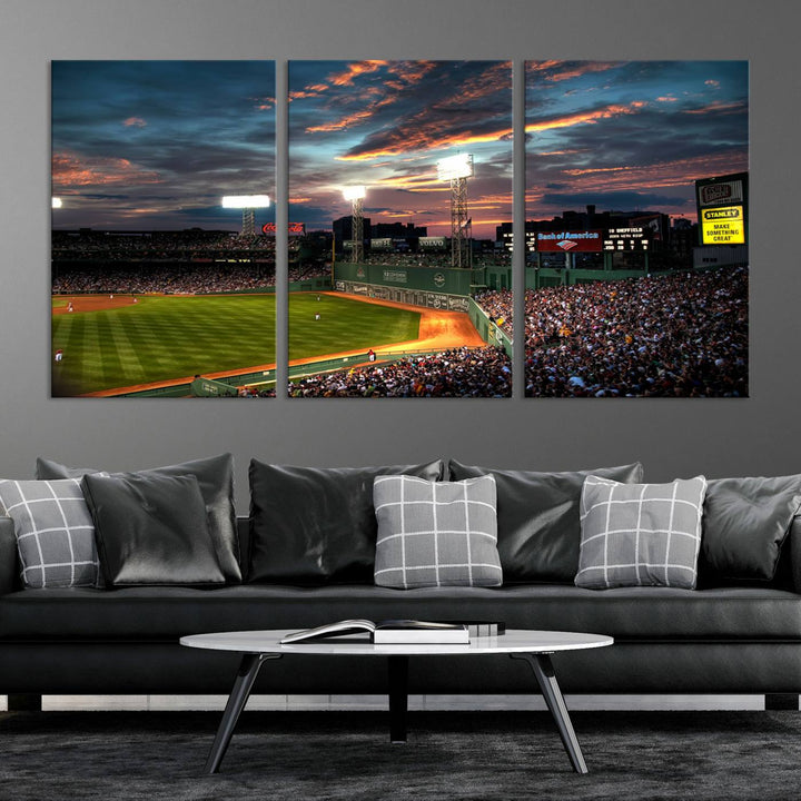 Fenway Park Boston Massachusetts Stadium Wall Art Canvas Print