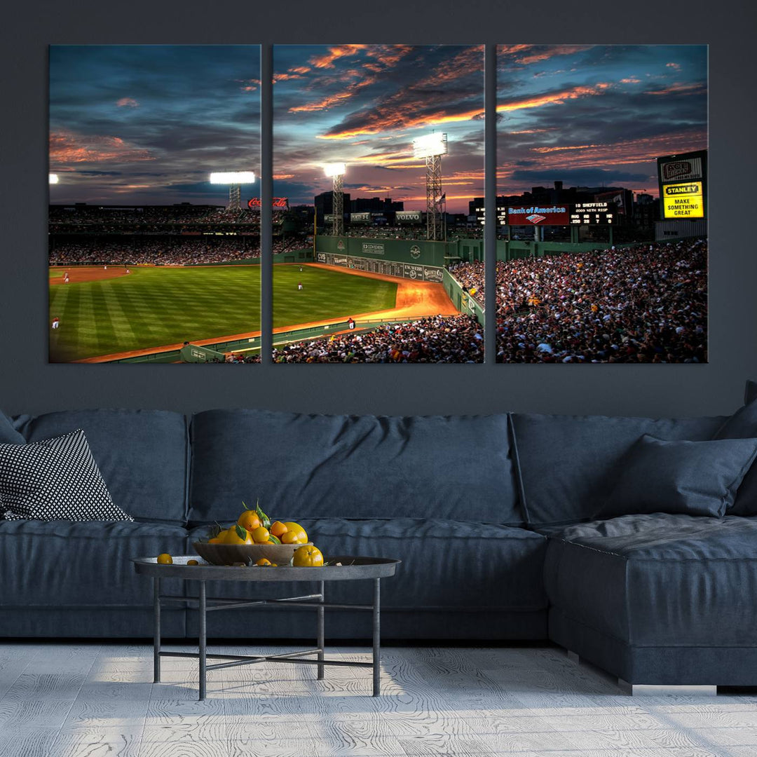 Fenway Park Boston Massachusetts Stadium Wall Art Canvas Print