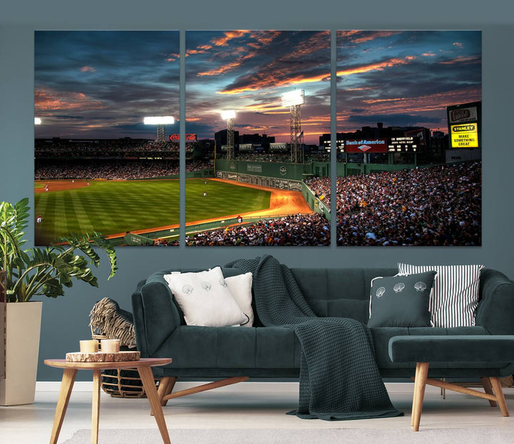 Fenway Park Boston Massachusetts Stadium Wall Art Canvas Print