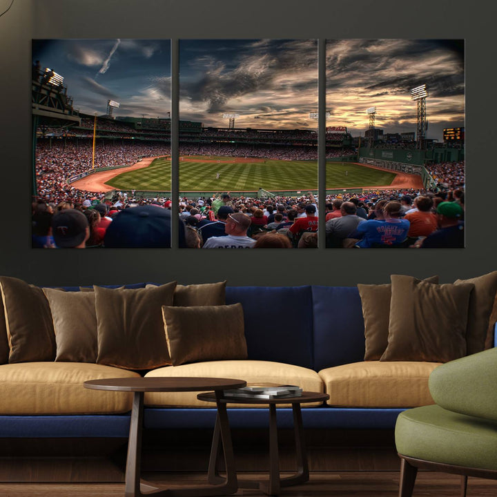 Fenway Park Boston Massachusetts Stadium Wall Art Canvas Print