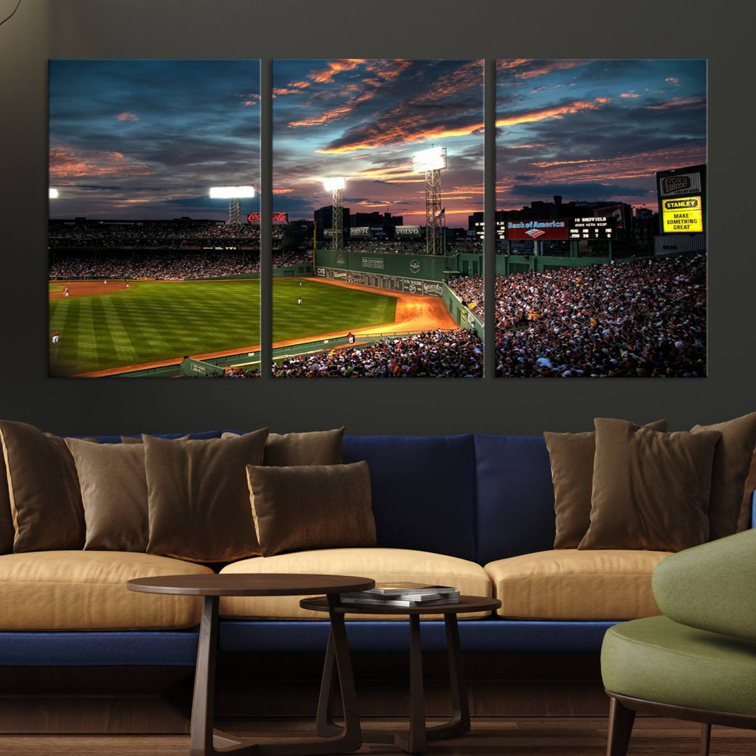 Fenway Park Boston Massachusetts Stadium Wall Art Canvas Print