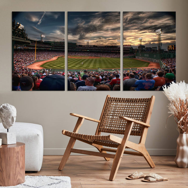 Fenway Park Boston Massachusetts Stadium Wall Art Canvas Print