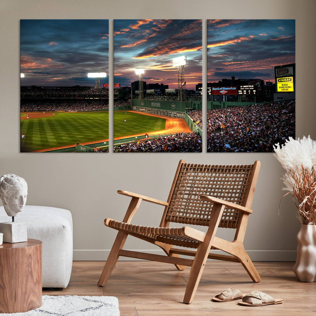 Fenway Park Boston Massachusetts Stadium Wall Art Canvas Print