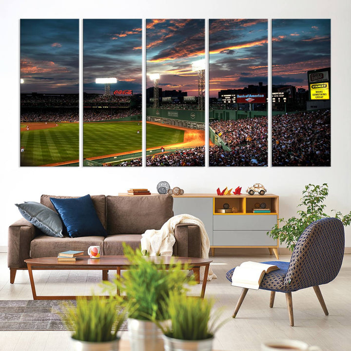 Fenway Park Boston Massachusetts Stadium Wall Art Canvas Print