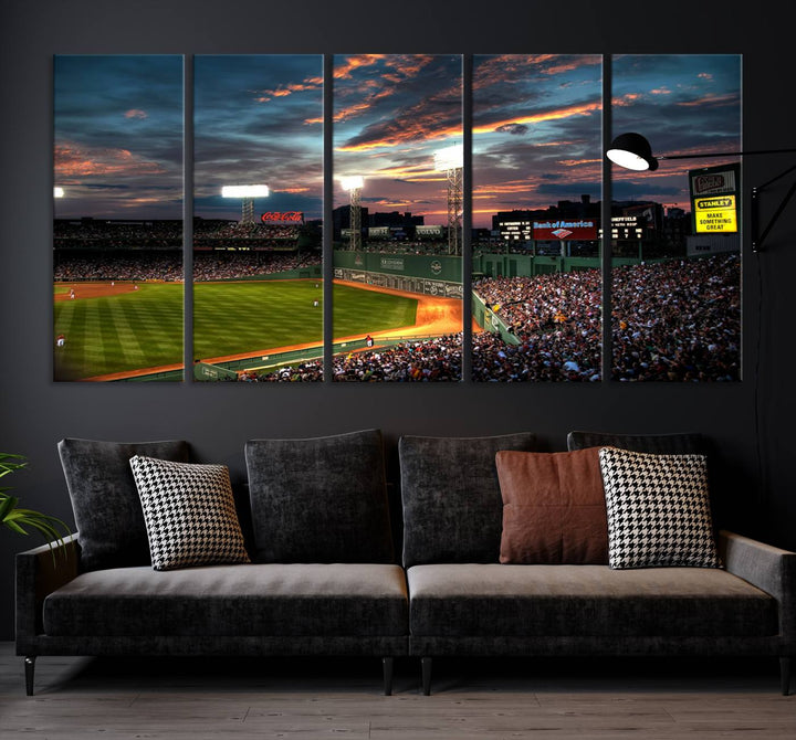 Fenway Park Boston Massachusetts Stadium Wall Art Canvas Print