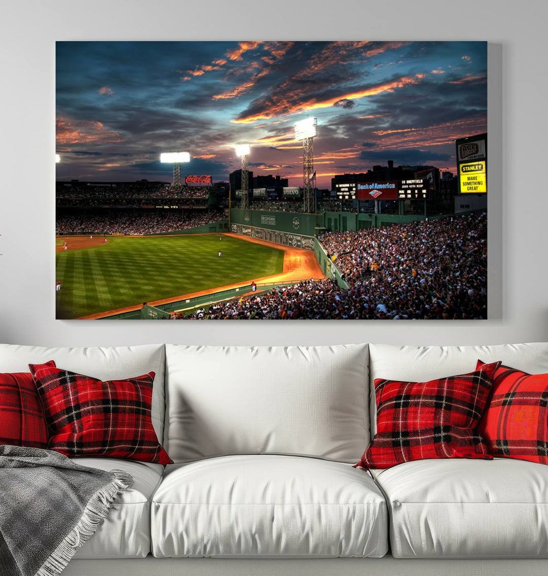 Fenway Park Boston Massachusetts Stadium Wall Art Canvas Print