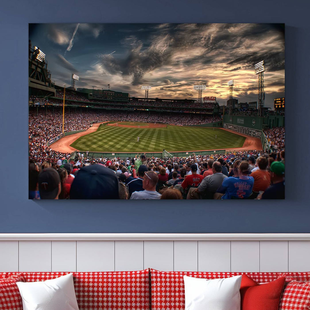 Fenway Park Boston Massachusetts Stadium Wall Art Canvas Print