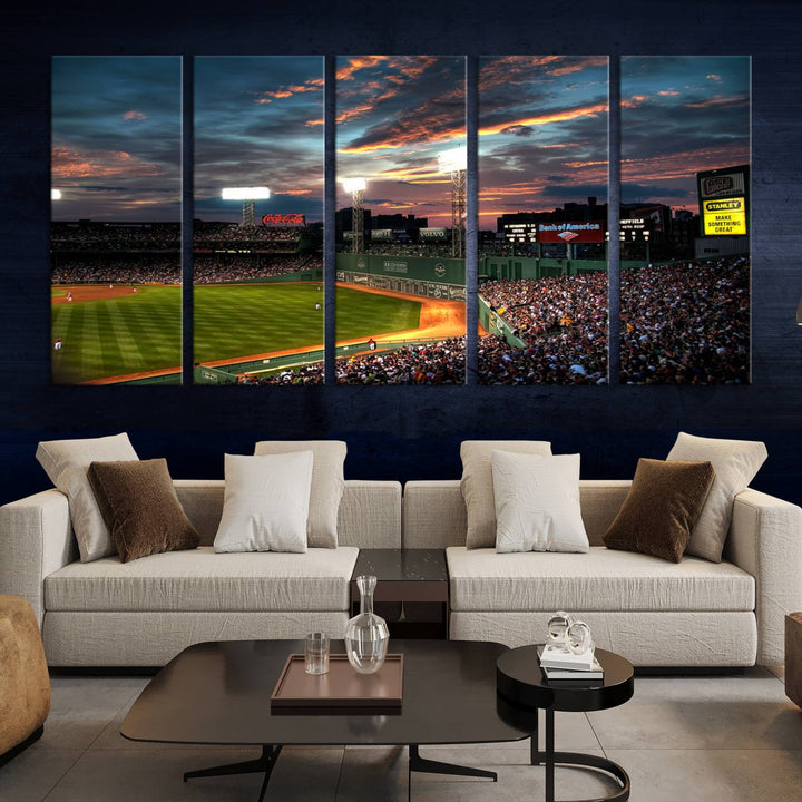 Fenway Park Boston Massachusetts Stadium Wall Art Canvas Print