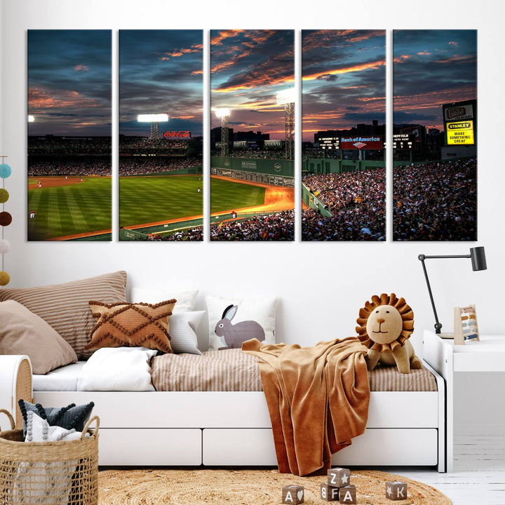 Fenway Park Boston Massachusetts Stadium Wall Art Canvas Print