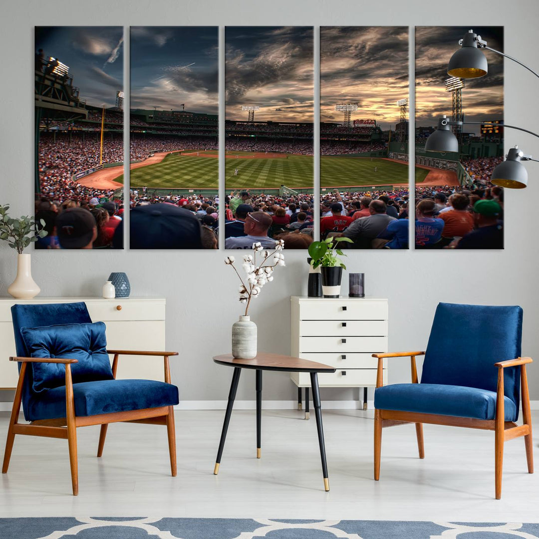 Fenway Park Boston Massachusetts Stadium Wall Art Canvas Print