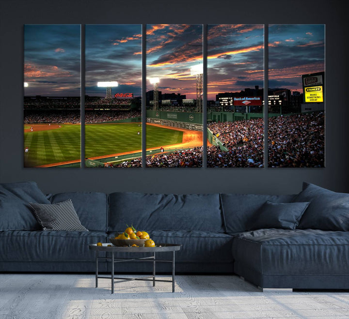 Fenway Park Boston Massachusetts Stadium Wall Art Canvas Print